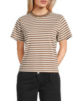 Brown & White Tee