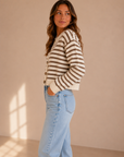 Mocha & White Averie Cardigan