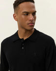 Black Greyson Merino Polo Knit