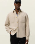 Ivory Lennon Bouclé Overshirt