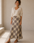 Ecru & Blue Ariel Skirt