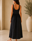 Black Johanna Midi Dress