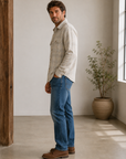 Oatmeal Light Blue Overshirt