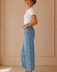 Medium Denim Twist Barrel Jean