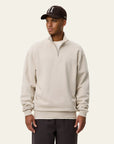 Light Sand Crew Half-Zip Sweater