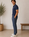 Navy Laguna Linen Chino Pant