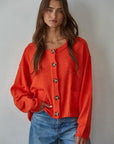 Red Orange Marisa Cardigan