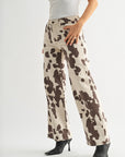 Cow Denim Long Length Wide Leg