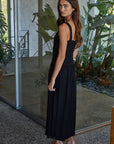 Black Lavinnea Shirred Maxi