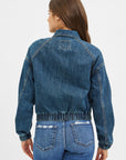 Dark Denim Bomber Jacket