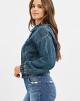Dark Denim Bomber Jacket