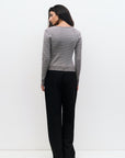Heather Grey & Ivory Evie Sweater Top