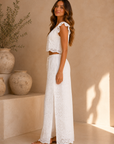 Emrie Eyelet White Skirt