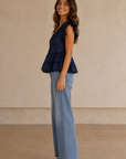 Navy Julie Top