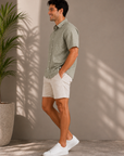 Pastel Green Eden Short Sleeve Shirt - SMK-8285