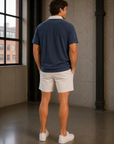 Navy & White Emilio Vintage Terry Polo