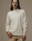 Sand Waffle Knit Thermal Henley