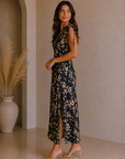 Green Floral Lisbeth Midi Dress