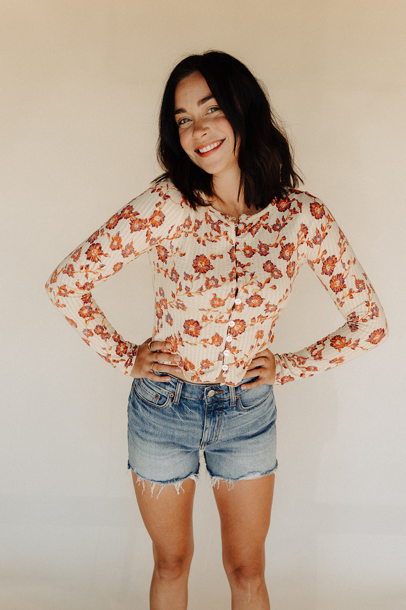 フリーピープル Free People Tilly Long Sleeve - Print レディース シャツ トップス Tea Combo Free People Tilly Long Sleeve – TandyWear