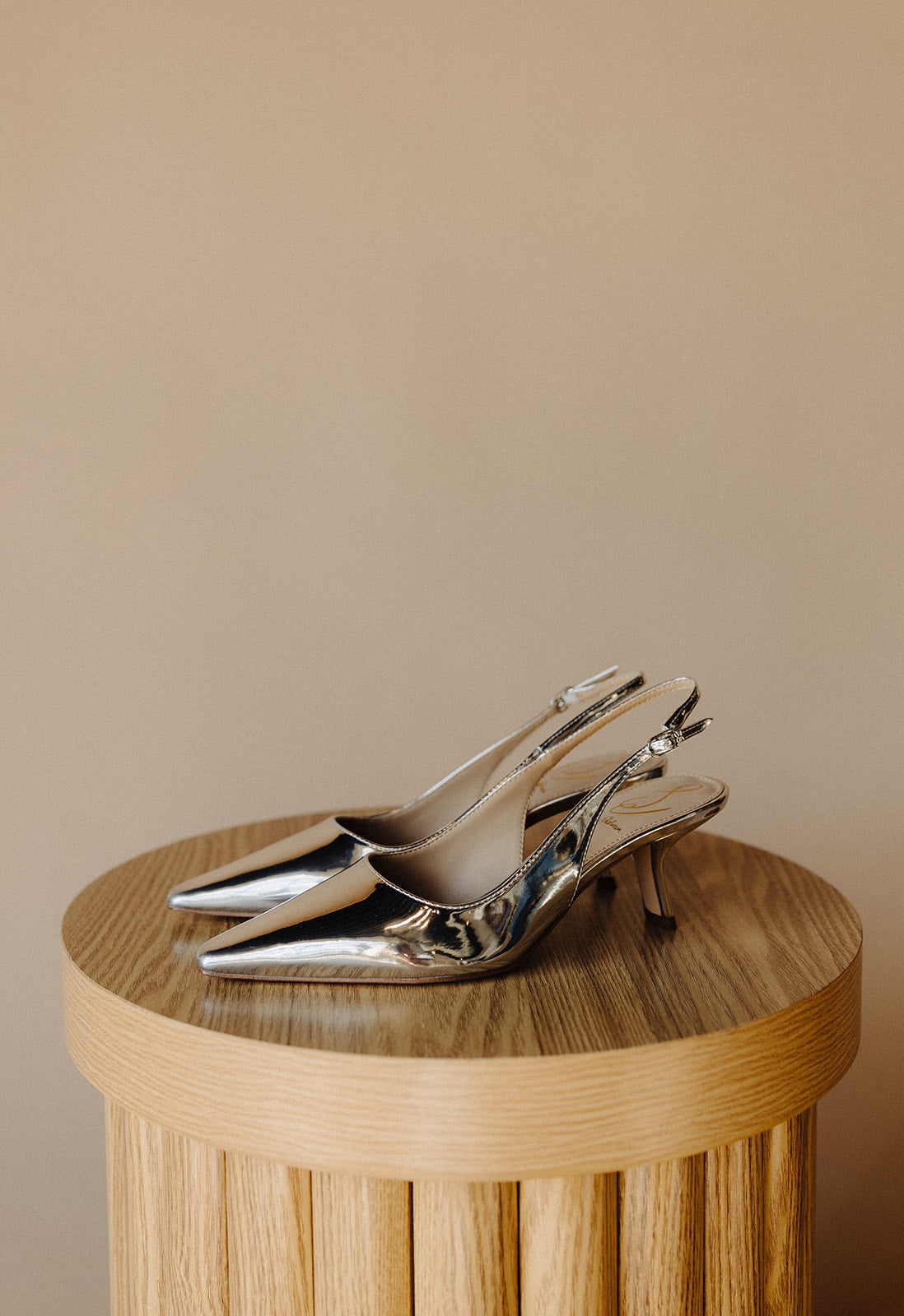 Sam Edelman Silver Bianka Sling Heel