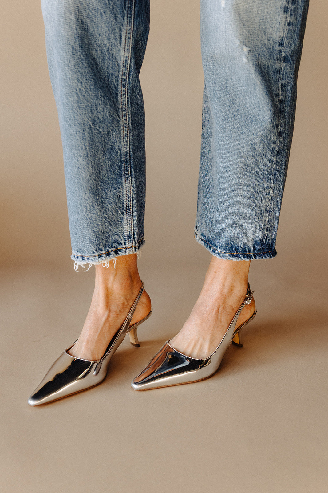 Sam Edelman Silver Bianka Sling Heel
