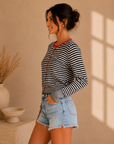 Brown & White Francis Cardigan