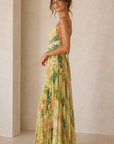 Green Peach Tropical Blythe Dress