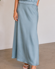 Dusty Blue Evelyn Maxi Skirt