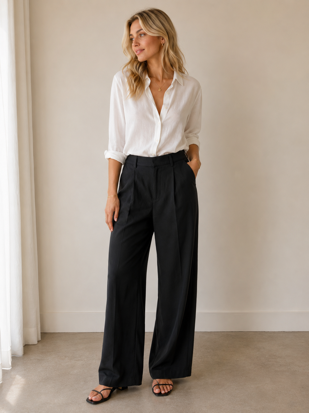 Black Overlook Linen Pant  Purpose Boutique