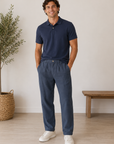 Navy Laguna Linen Chino Pant