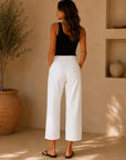 White Ayla Denim Pants