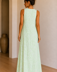 Jade Painted Stripe Laurita Maxi Dress