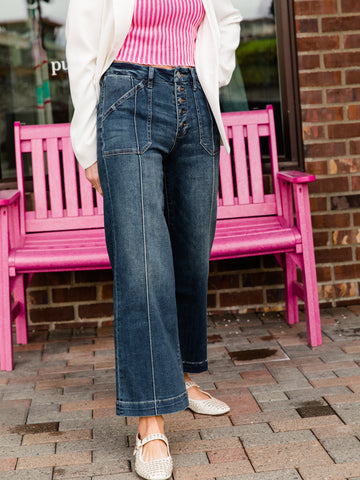 Meg Friendly High Rise Wide Leg Jeans
