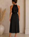 Black Elana Midi Dress