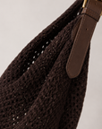 Chocolate Knit Slouch Hobo Bag