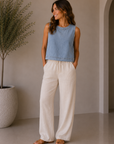 Uptown Blue Myka Top - DJO-25167
