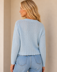 Soft Blue Ellie Knit Cardigan