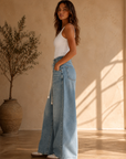Blue Lace Light Indigo Brynn Trouser