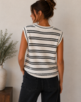 Ivory & Black Dolly Top