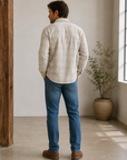 Oatmeal Light Blue Overshirt