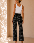 Polka Dot Tonal Crop Flare