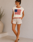 Cloud Sleeveless Patriot Sweater
