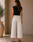 White & Black Salma Pants