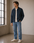 Navy Awake Herringbone Jacket