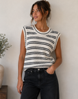 Ivory & Black Dolly Top