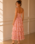 Pink Orange Floral Coline Dress