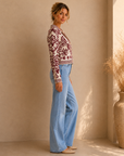 Burgundy Florence Blouse -
