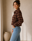 Burgundy Drew Plaid Shirt Jacket - G267J1906
