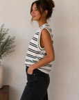 Ivory & Black Dolly Top