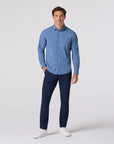Cobalt Ben Plaid Leeward No Tuck Long Sleeve Dress Shirt